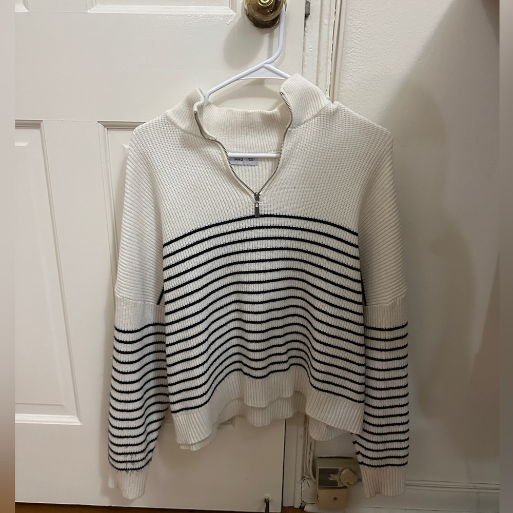 Striped Quarterzip Sweater